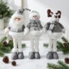 3 Monos Patas Larga Pascuero Reno Mono Nieve Muñecos Navidad Color Gris Premium_1 3 muñecos navideños patas largas Pascuero Reno Mono Nieve gris