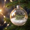 30 Esferas Transparentes Planas Adorno Navidad Decoracion_3 Adornos navideños transparentes rellenables