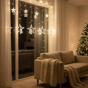 Luces Navidad Luces Navideñas Cortina De Luces Led Decoración 5 metros (enchufe)_2 Luces LED cortina para ventanas y eventos