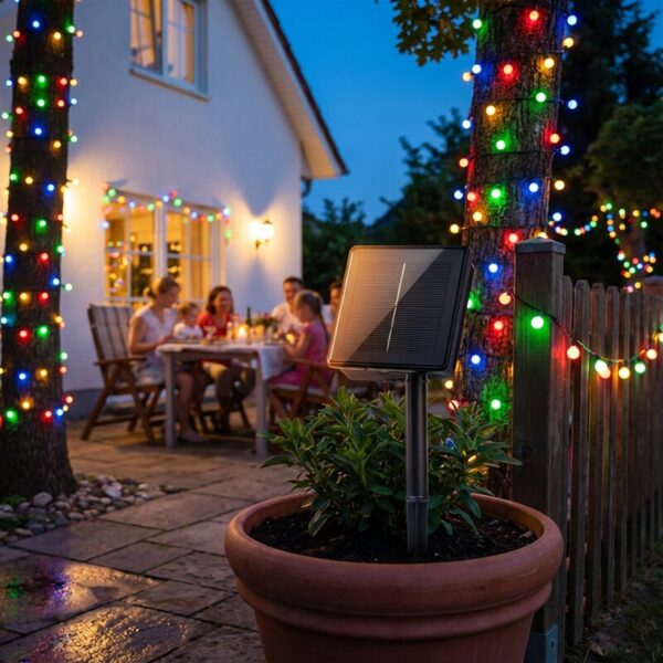 Luces Navideñas Solares Luces 30 Led Solar Luces Navidad 10m_2 Luces solares navidad para exterior jardín