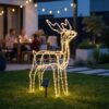 Reno navidad luces calida 120 cm de altura_1 Reno navideño luces LED cálidas 120cm altura grande