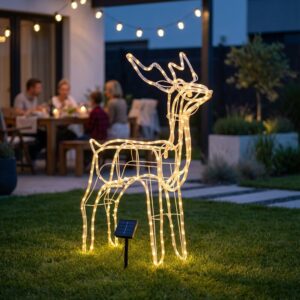 Reno navidad luces calida 120 cm de altura_1 Reno navideño luces LED cálidas 120cm altura grande