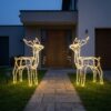 Reno navidad luces calida 90 cm de altura_2 Reno iluminado decoración exterior Navidad